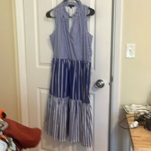 J crew blue midi dress